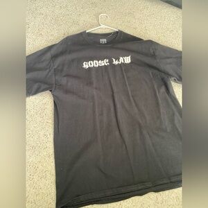 Goose Law Shirt XL Black with front and back Designs New Barely worn